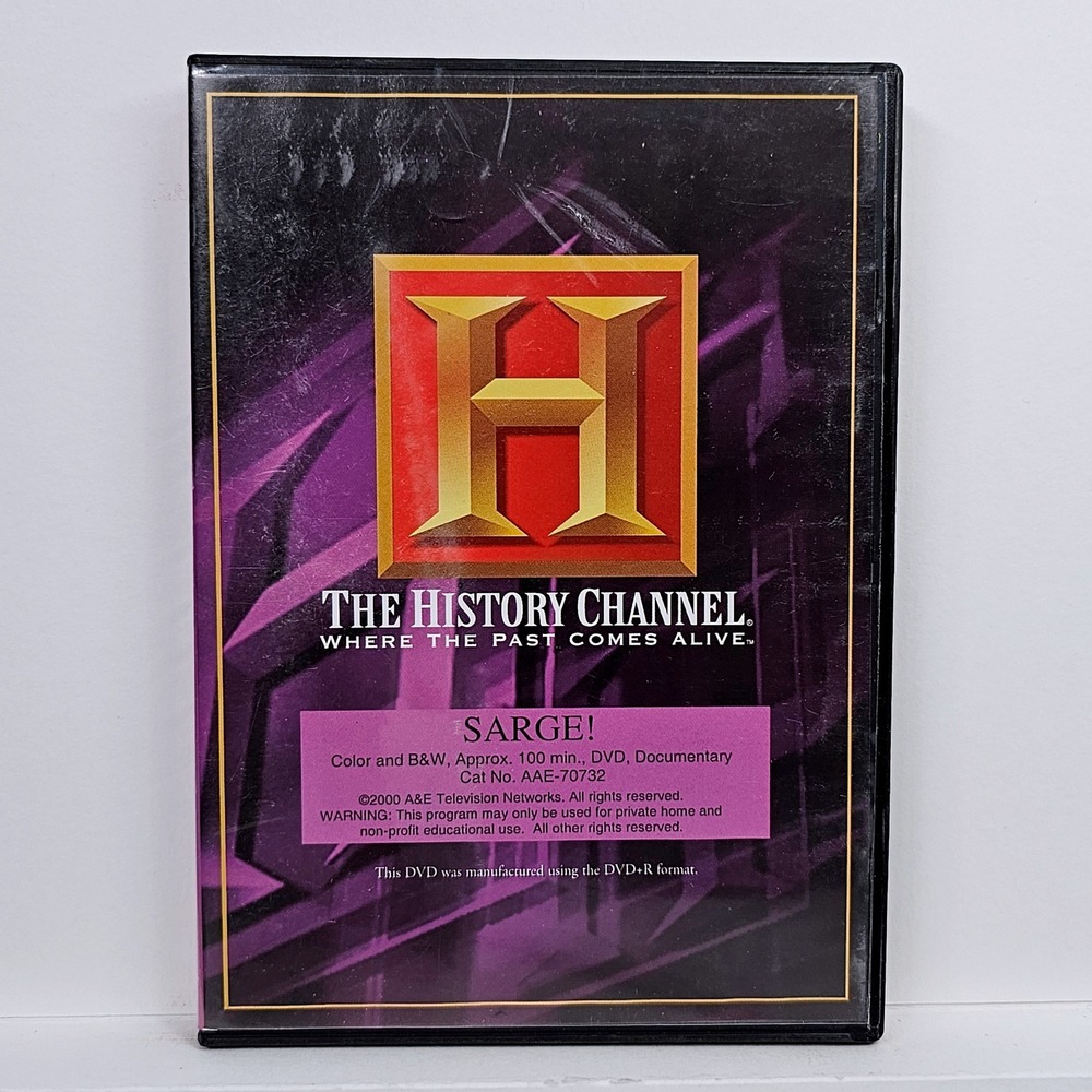 Sarge‎ The History Channel DVD Documentary Military War WWII AAE-70732 2000